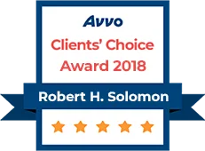 Avvo Clients' Choice Award 2018 - Robert H Solomon